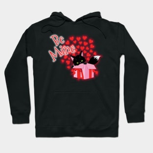 Be Mine Valentine's Day Cute Cat Hearts Hoodie